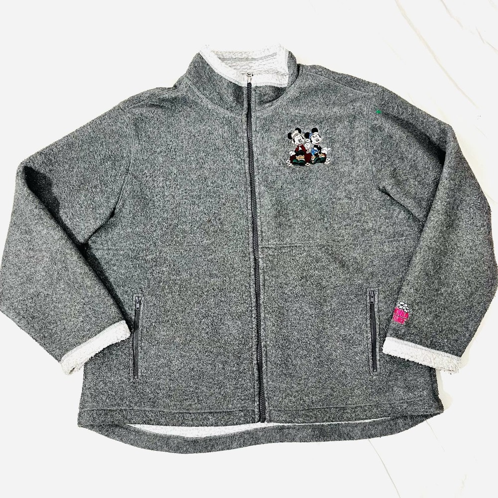 Disneyland Full Zip Jacket Size XL Womens Embroidered Mickey Minnie